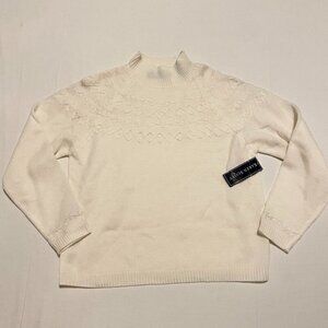 Vintage Karen Scott Cable Knit Sweater Womens Large Made in Hong Kong